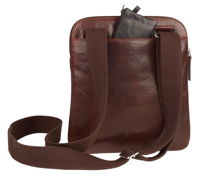 detail Kožený shopper FILIPPO ROSSI textilní popruh