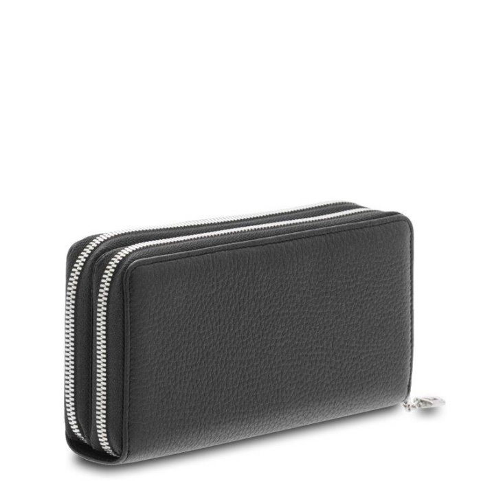 detail Kožená penálovka, 2 zipy