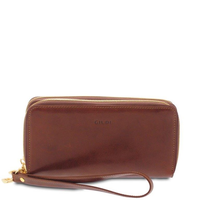 detail Kožená penálovka, 2 zipy