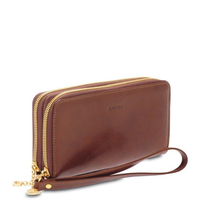 detail Kožená penálovka, 2 zipy