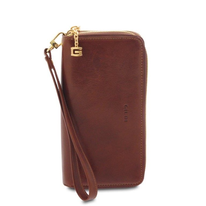 detail Kožená penálovka, 2 zipy