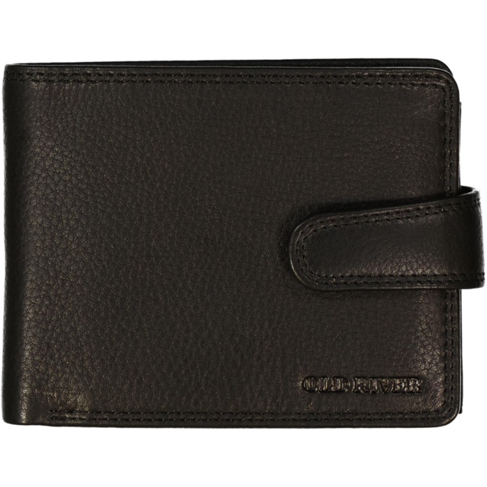 detail Kožená peněženka široká s upínkou