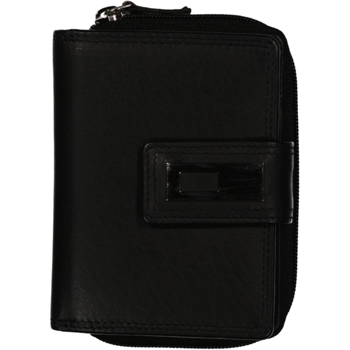 detail Kožená peněženka s upínkou a zipem