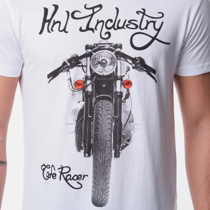 detail Pánské triko krátký rukáv, potisk moto