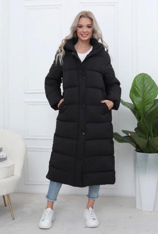 detail Zimní dámská bunda dlouhá