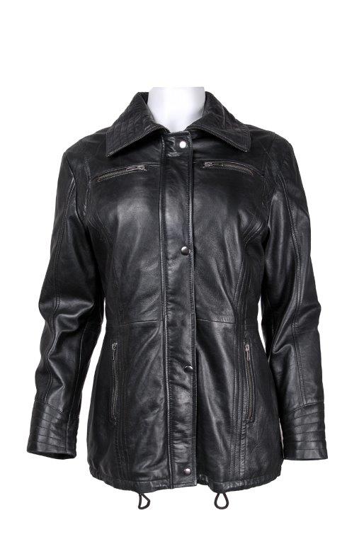 detail kožená bunda