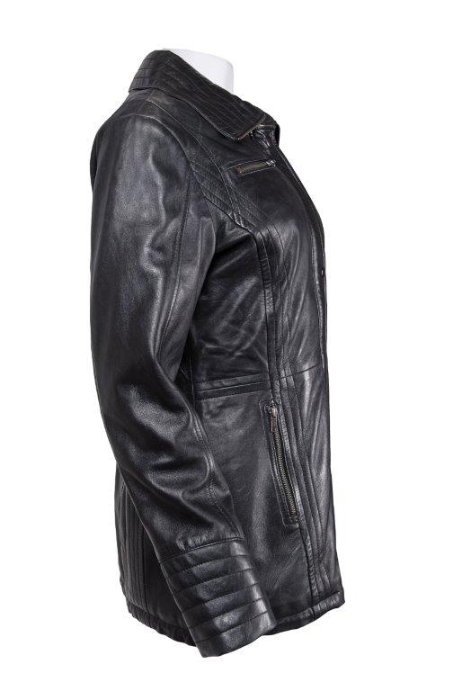 detail kožená bunda