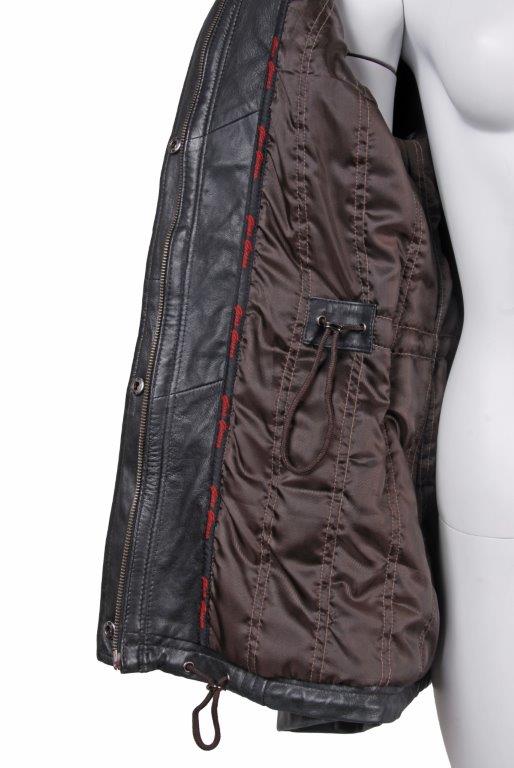 detail kožená bunda