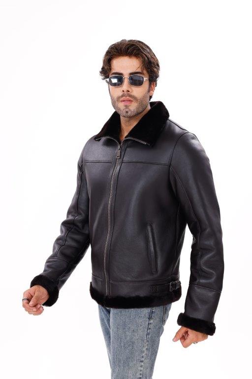 detail Pánská pilotka s pravou kožešinou, VĚTŠÍ VELIKOST