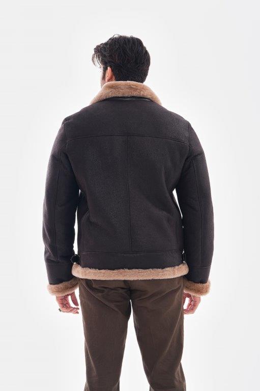 detail Pánská pilotka s beranní kožešinou, VĚTŠÍ VELIKOST