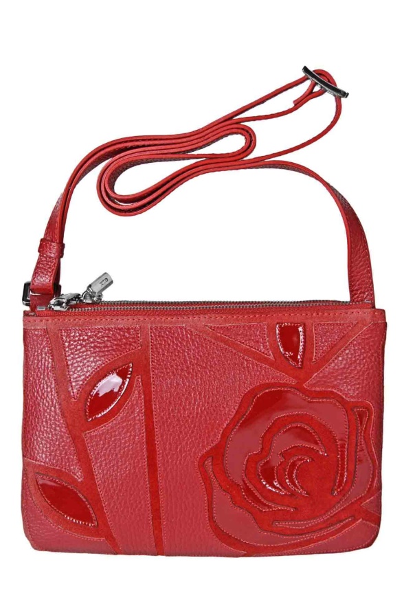 detail Kožená kabelka 3 zipy