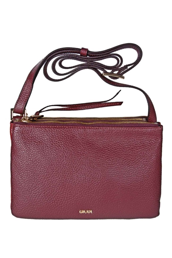 detail Kožená kabelka 3 zipy