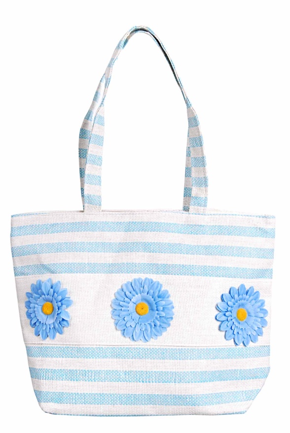 detail Letní taška s květy