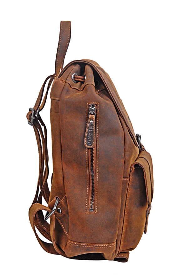 detail Kožený batoh větší