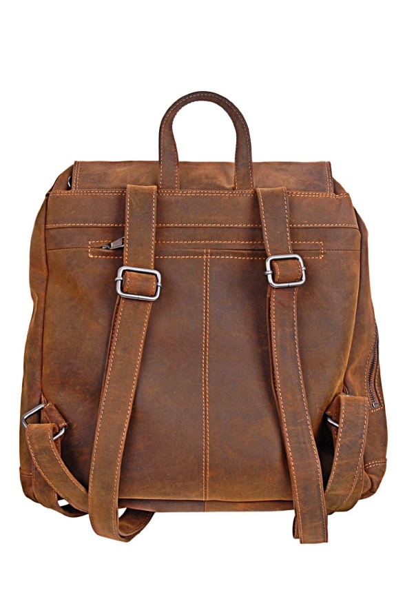detail Kožený batoh větší