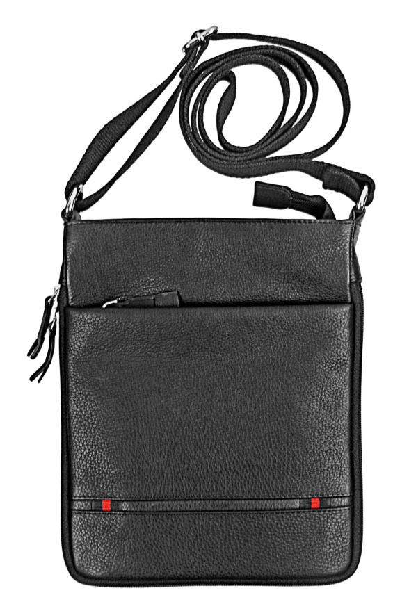 detail Kožená taška přes rameno, textilní popruh