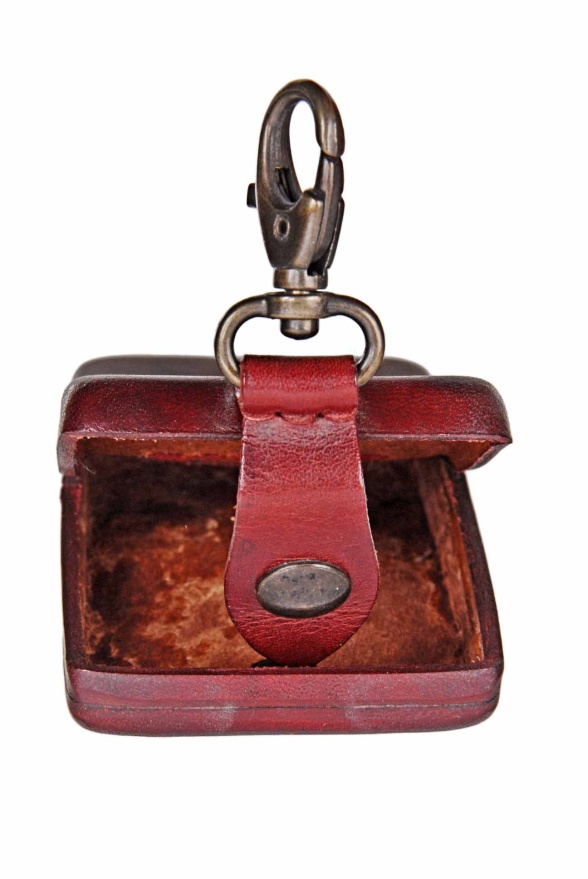 detail pouzdro na karty,vizitky s karabinkou