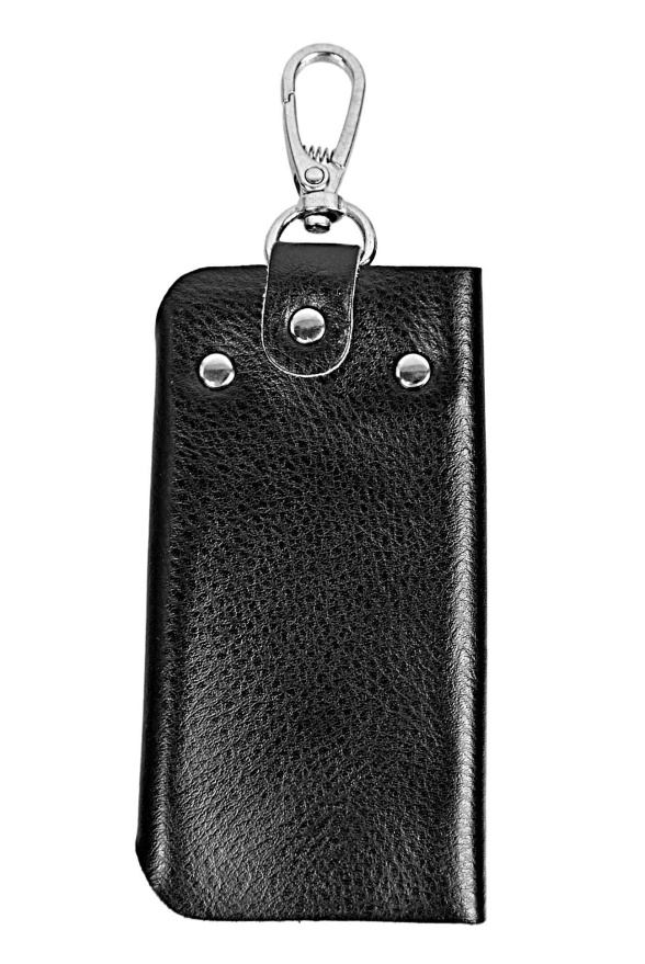 detail kožená klíčenka