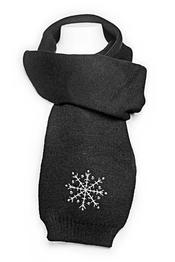 detail zimní šála