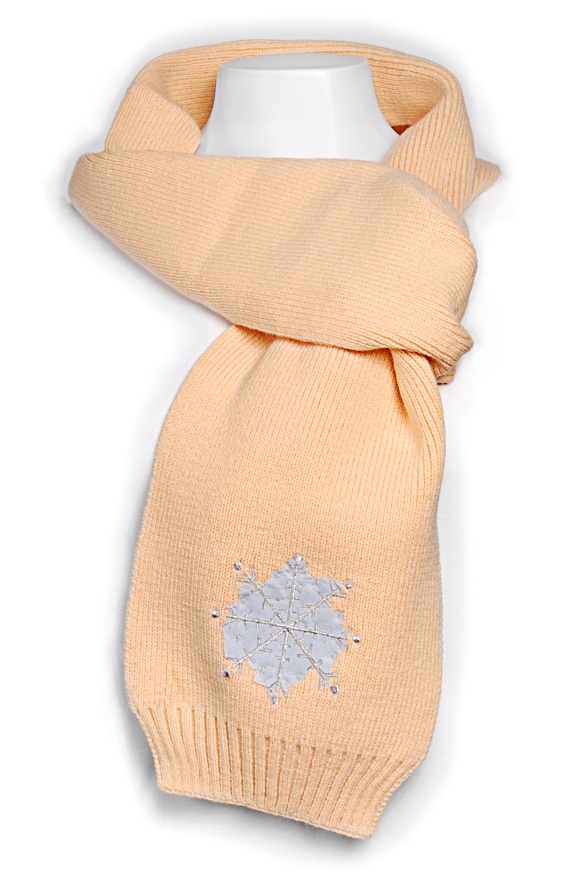 detail zimní šála