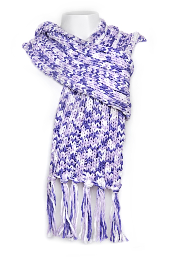 detail zimní šála