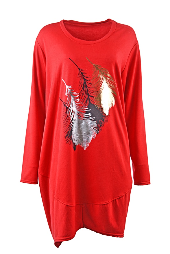 detail Šaty oversize s dlouhým rukávem