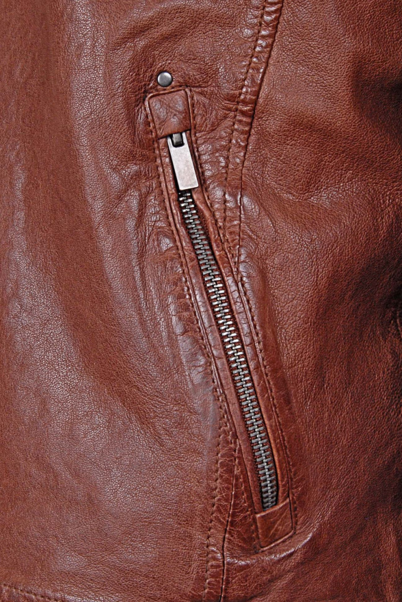 detail Kožená pánská bunda, VĚTŠÍ VELIKOST