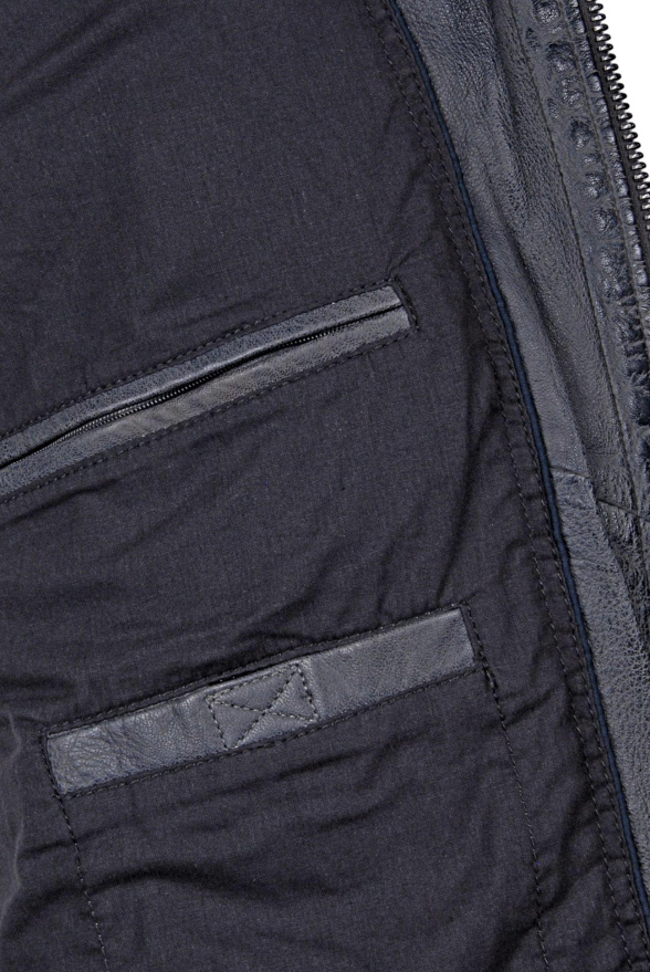 detail Kožená pánská bunda