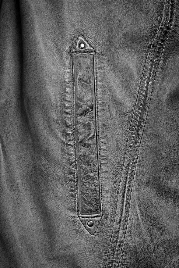 detail Pánská kožená bunda, VĚTŠÍ VELIKOST