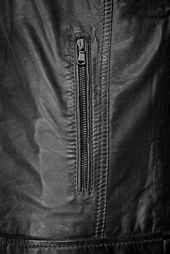 detail Pánská kožená bunda