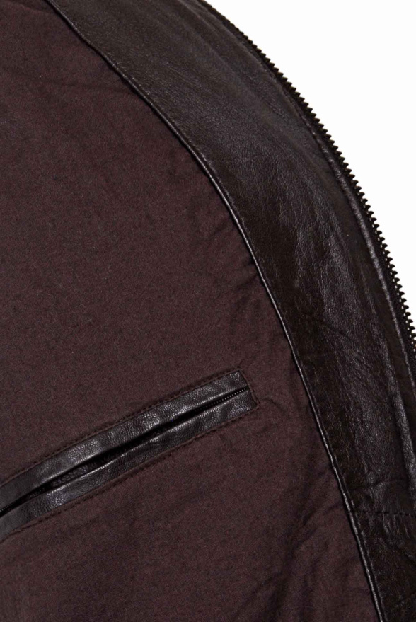detail Kožená pánská bunda, zip na rukávech