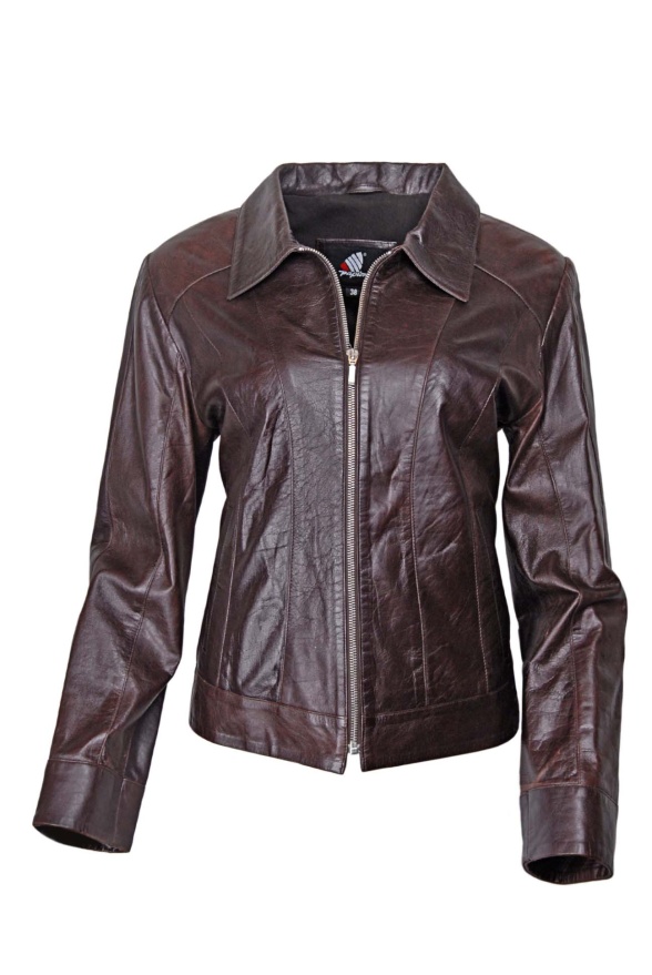 detail Kožená dámská bunda