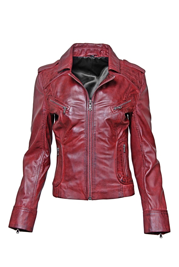 detail Kožená dámská bundička, VĚTŠÍ VELIKOST