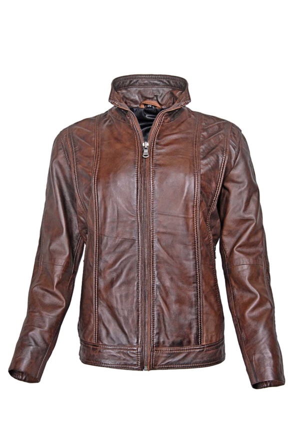 detail Kožená dámská bunda MDK NINA, VĚTŠÍ VELIKOST