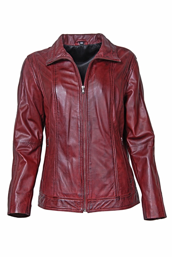 detail Kožená dámská bunda MDK NINA, VĚTŠÍ VELIKOST