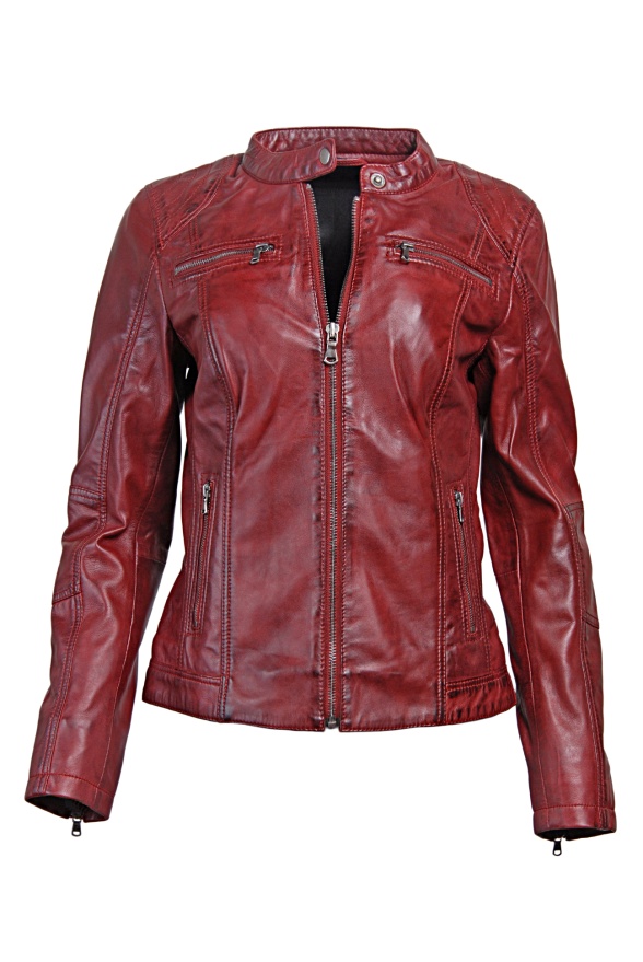 detail kožená bundička