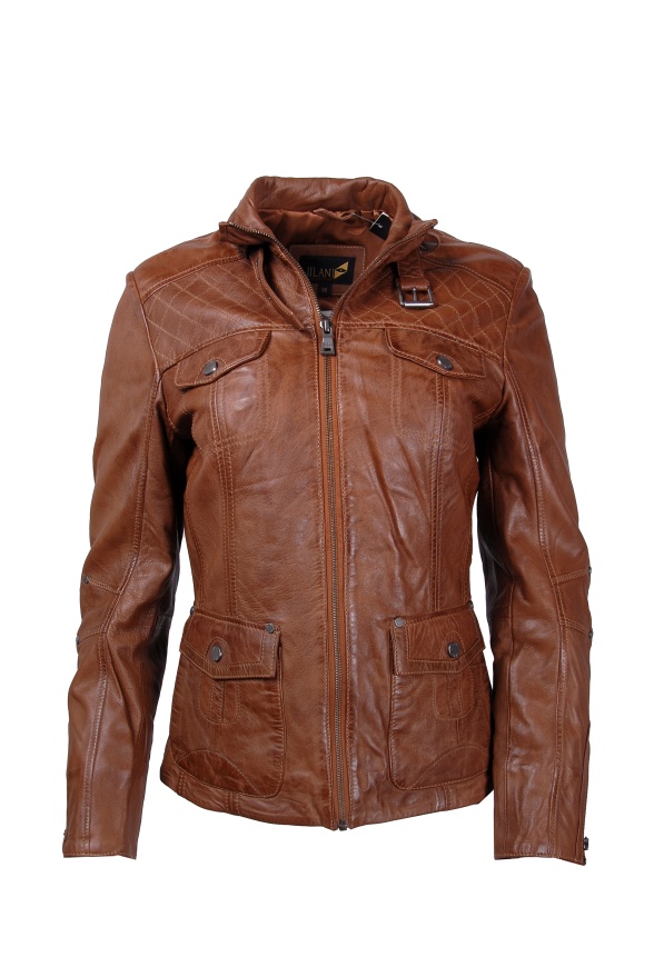 detail Kožená dámská bunda