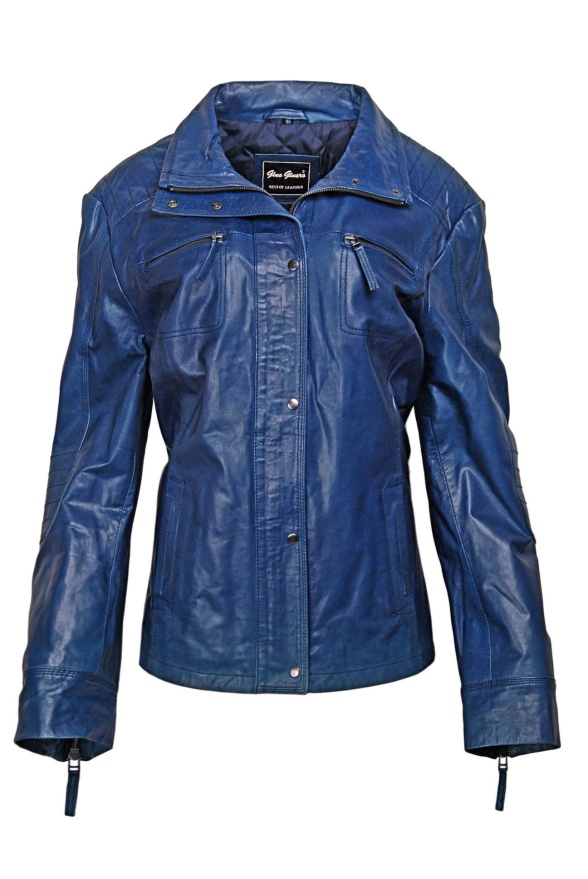 detail kožená dámská bunda