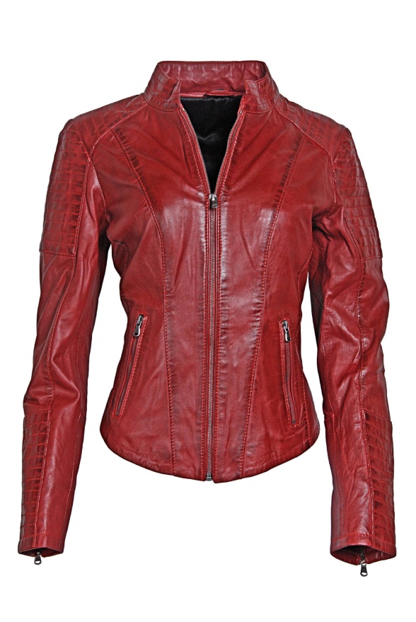 detail Kožená dámská bunda MDK LIVA ,VĚTŠÍ VELIKOST