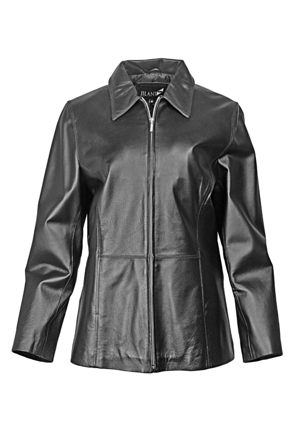 detail kožená dámská bunda