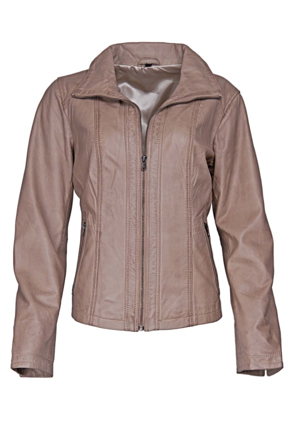 detail kožená dámská bunda