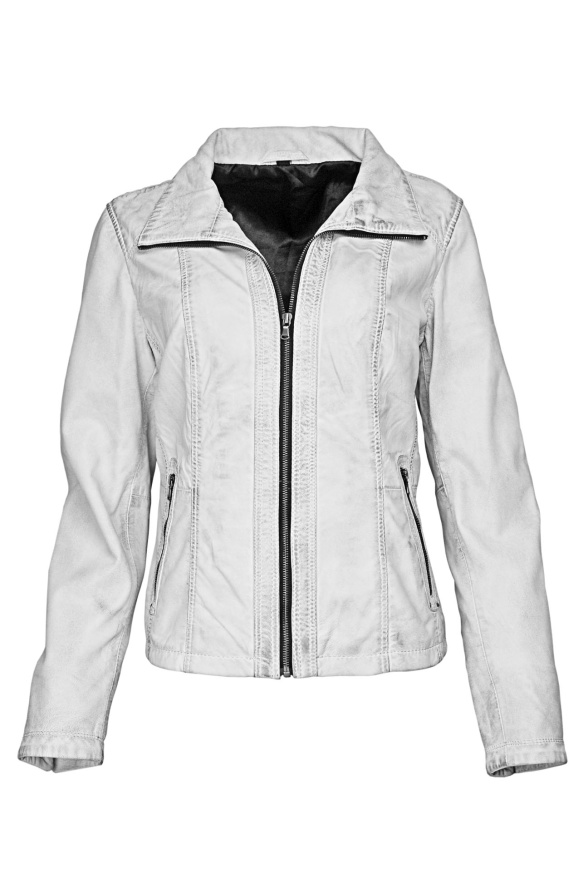 detail kožená dámská bunda