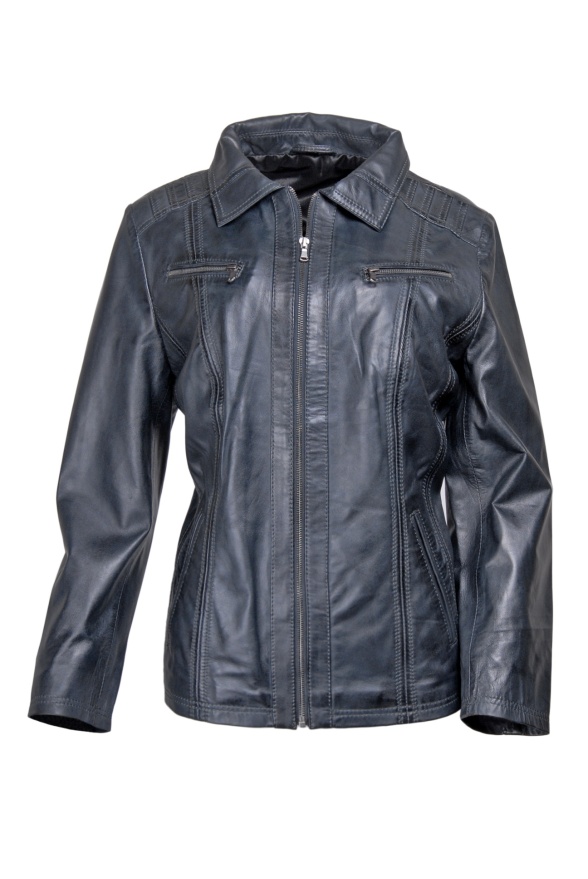 detail Kožená dámská bunda