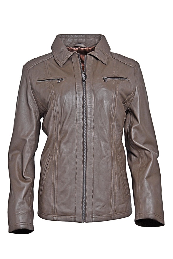 detail Kožená dámská bunda