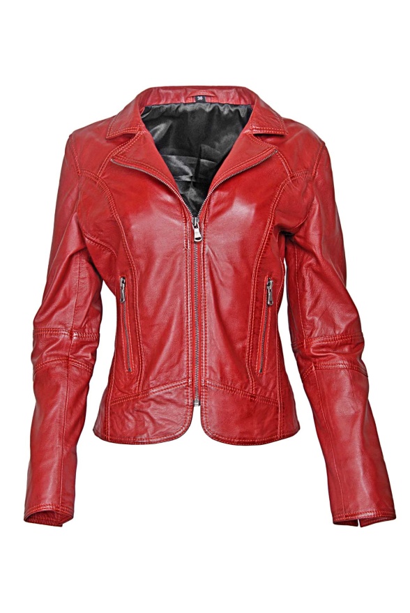 detail Kožená dámská bunda