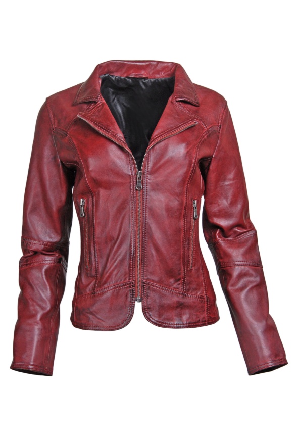 detail Kožená dámská bunda