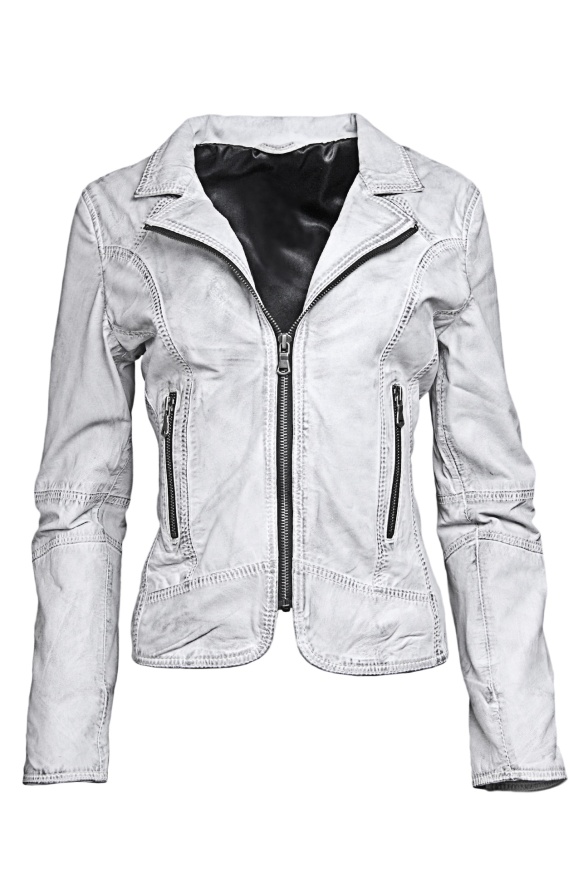 detail Kožená dámská bunda, VĚTŠÍ VELIKOST