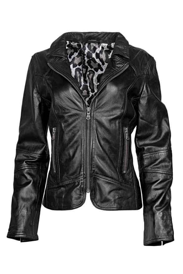 detail Kožená dámská bunda, VĚTŠÍ VELIKOST