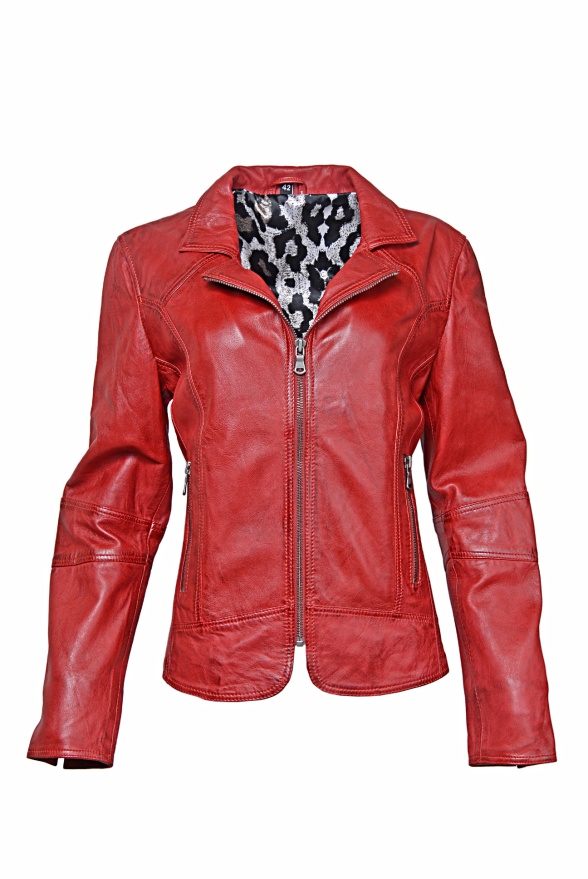 detail Kožená dámská bunda, VĚTŠÍ VELIKOST