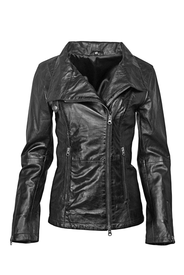 detail Kožená dámská bunda